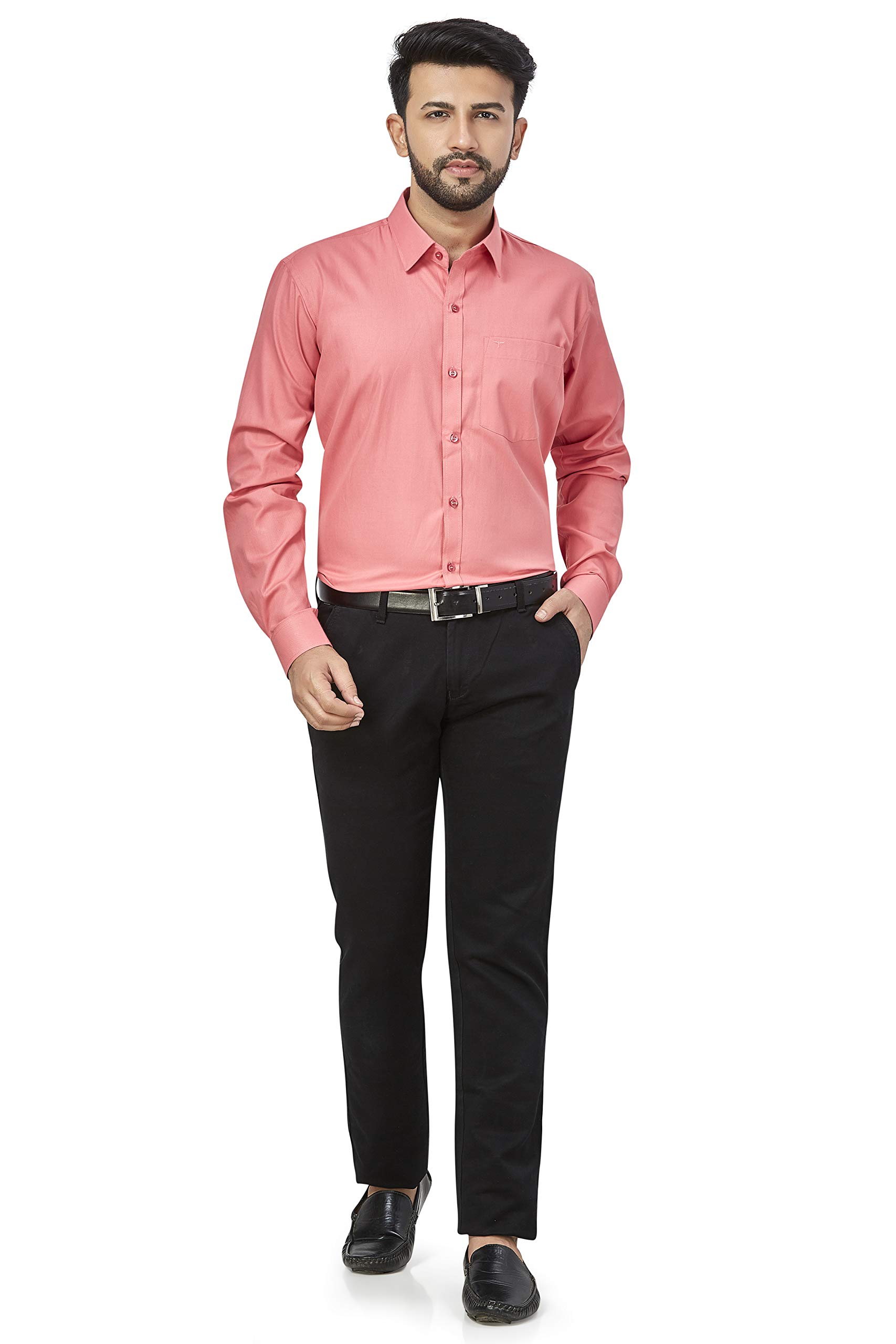 BE ACTIVEMen's Solid Slim Fit Cotton Formal Shirts || Men Stylish Shirt || Full Sleeves || Timeless Style & Comfort