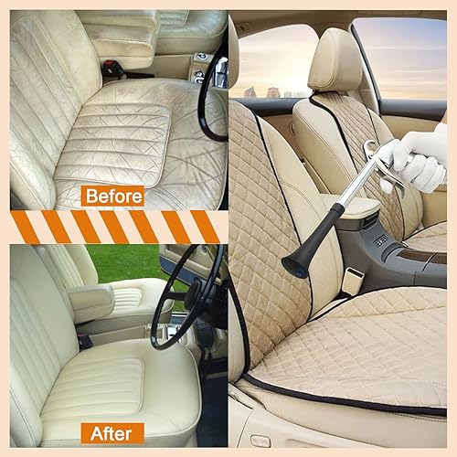 Miniatura 6 de Pistola de aire de limpieza de coche de alta presión con 2 boquillas de juego, pistola de lavado para interior del automóvil, kit de limpieza para