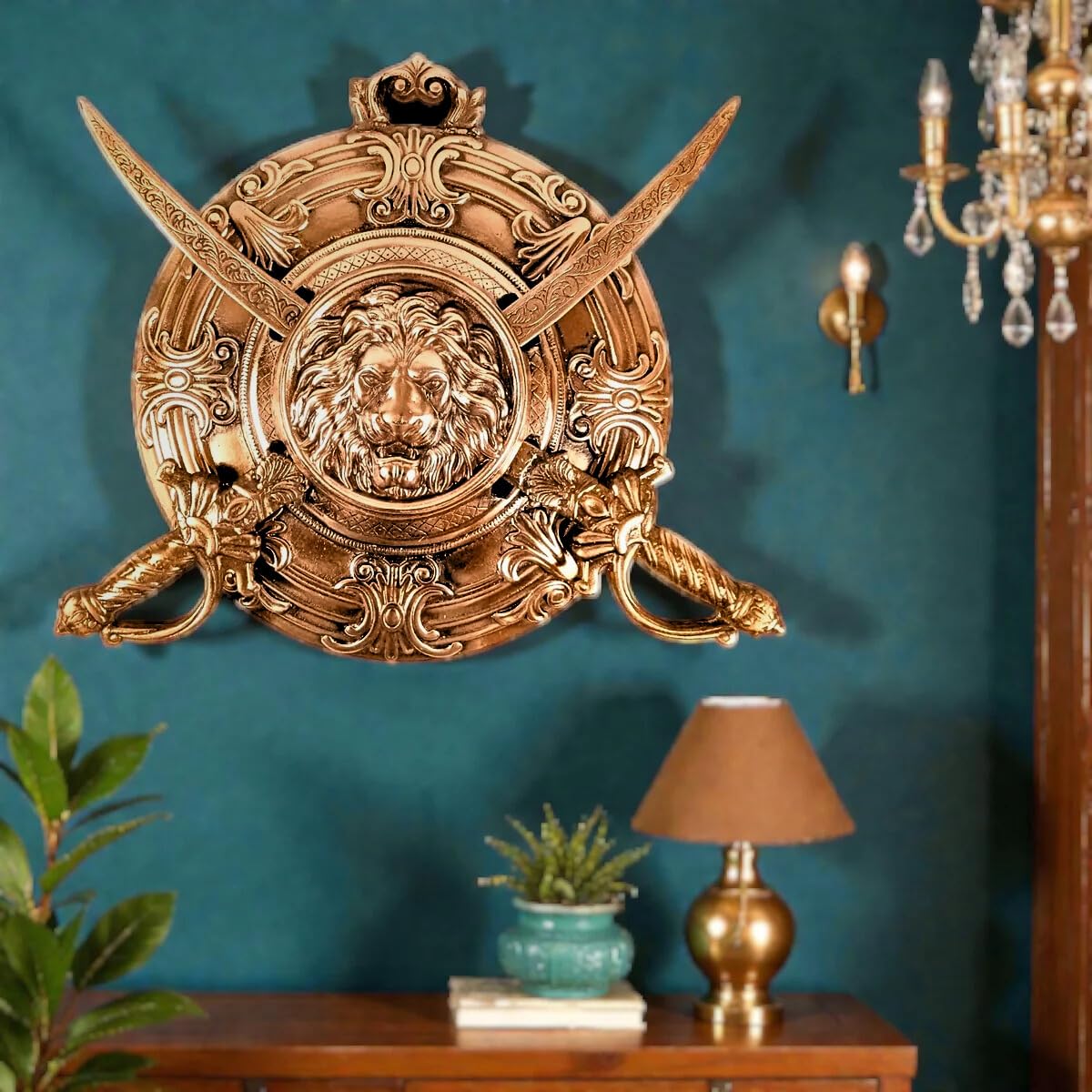Lion Dhal Talwar Wall Hanging - Home Decor & Gifts -3 Lion Dhal Talwar Wall Hanging - Home Decor & Gifts -3