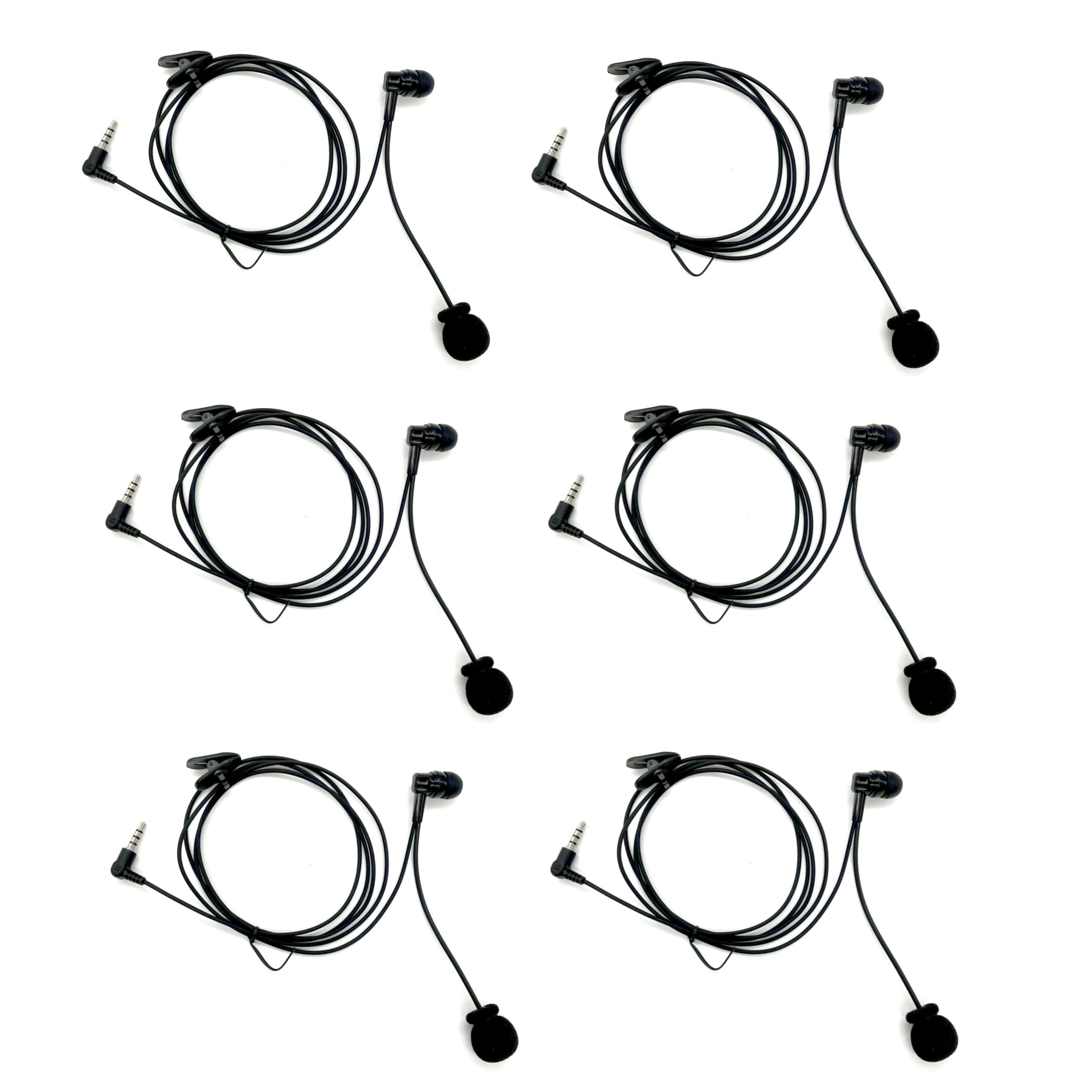 JUYODE 6-Pack in Ear Right Left Side Referee Headset for Football Soccer Official (6-Pack)