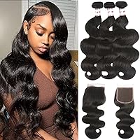 Vista 37 de 3 manojos de cabello humano 12A, ondulado, 100% sin procesar, cabello humano virgen brasileño de tejido rápido (14, 16, 18 pulgadas)