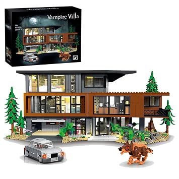 Hunter Vampirers Building Set Inspired by American Films, Full Lighting Effects, Detachable Design, Creative Gift for Adults Halloween Christmas