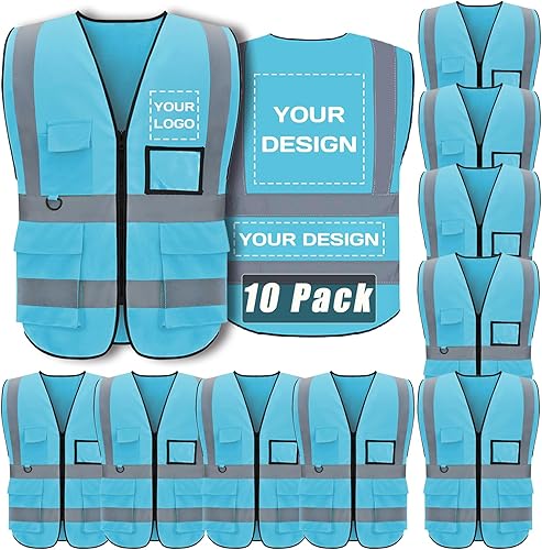 BeautyWill Chaleco de seguridad personalizado Clase 2 Chaleco reflectante de alta visibilidad