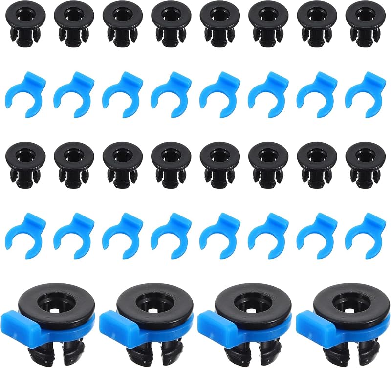 40Pcs Bowden Tube Coupler Collet Clamp Clip Bowden Collet and Clip Set Od 4mm Compatible with 3D Printer Accessories 1.75mm Filament Printer Parts