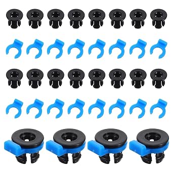 40Pcs Bowden Tube Coupler Collet Clamp Clip Bowden Collet and Clip Set Od 4mm Compatible with 3D Printer Accessories 1.75mm Filament Printer Parts