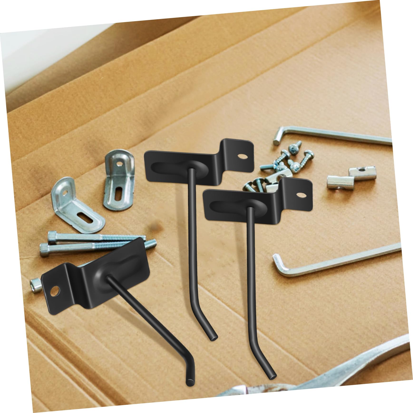 100pezzi Ganci Dogati Resistente Da Ganci Per Pannelli Supporti Da Muro Per Negozio e Garage Facile Installazione e Design Moderno