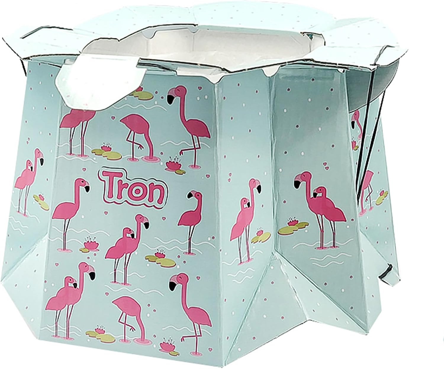 Hippychick Tron Potty, Travel Sickness Throw Away Packs for Children of up to 30 kg, Disposable, Collapsible, Portable, Non-Spill, Environment Friendly, Potty Training, 3-Pack, Flamingo