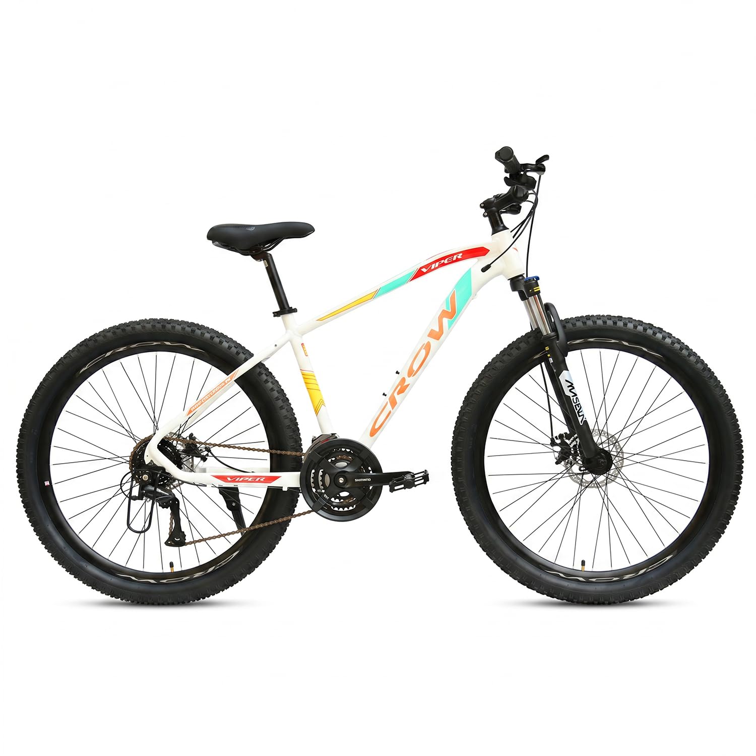 CROW - Viper MAX 24 Speed Aluminium Cycle 27.5T 24 Geared Bicycle for Men with Front Zoom Lockout Suspension & Jak Dual Disc Brake Mountain Bike | Ideal for 14+ Years, Unisex.-image-30
