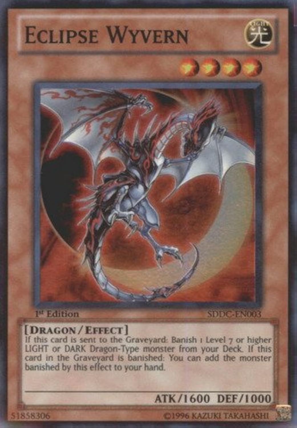 Amazon.com: YU-GI-OH! - Eclipse Wyvern (SDDC-EN003) - Structure Deck:  Dragons Collide - Unlimited Edition