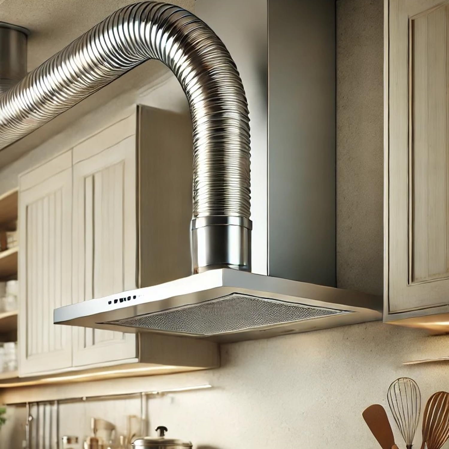 Tubo Estensibile Flessibile Per Canna Fumaria – ALLINOX 1-3 Metri, Inox Argento