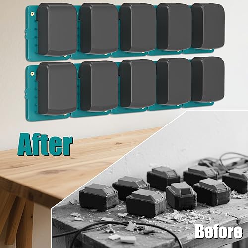 Miniatura 3 de Crtbelfy Soporte de Montaje para Batería Compatible con Soporte de Enchufe de Batería Makita de 18V Adecuado para Baterías BL1860 BL1850 BL1840