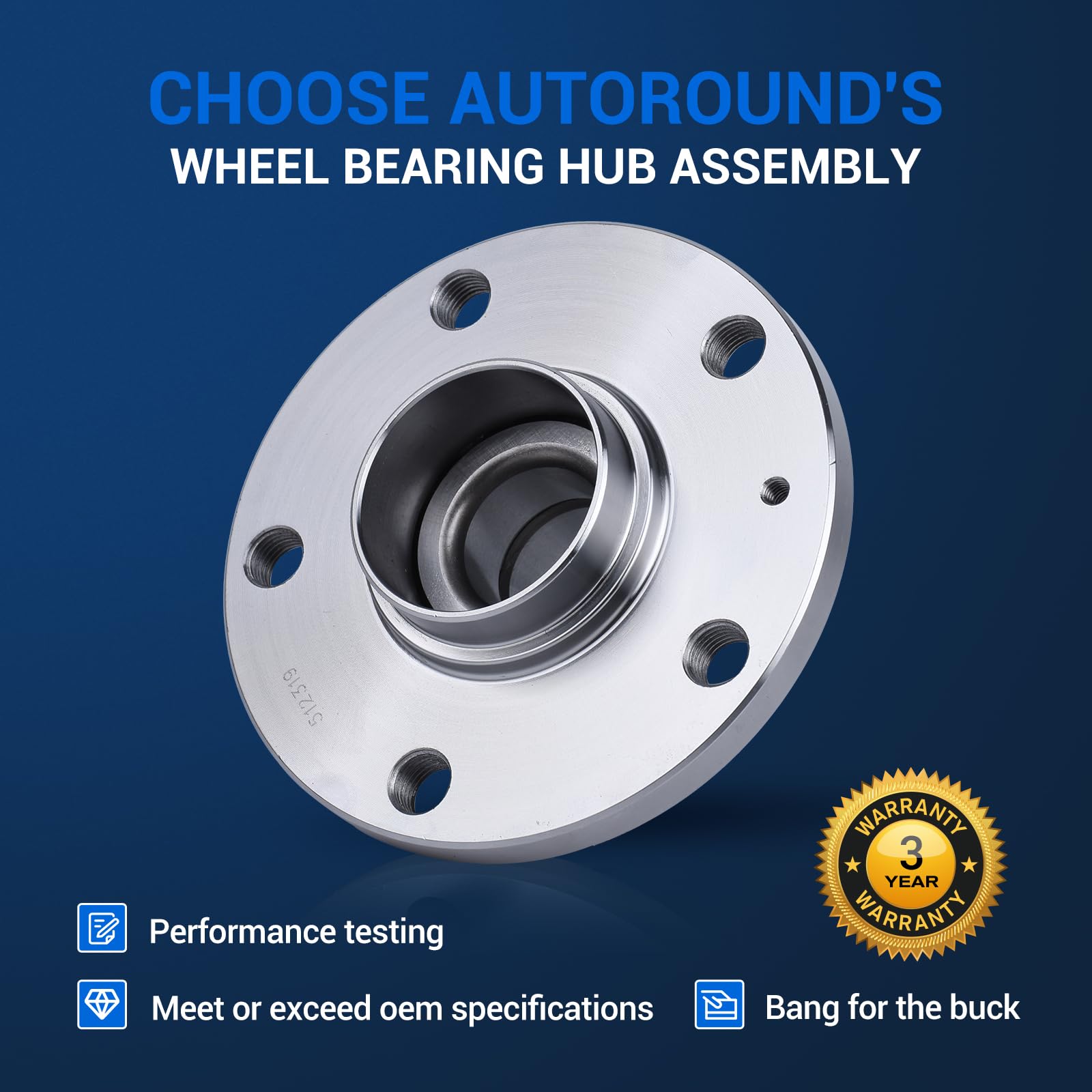 Amazon.com: Autoround 512319 FWD Wheel Hub and Bearing Assembly