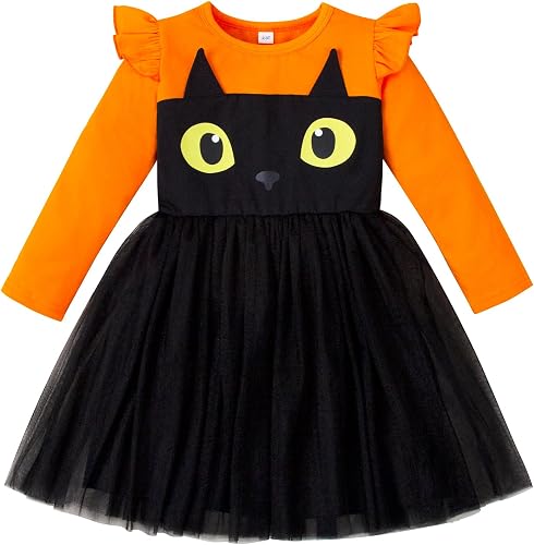 Magic Park 1-11Y Toddler Holiday Dress Girl Long Sleeve Tutu Dress,