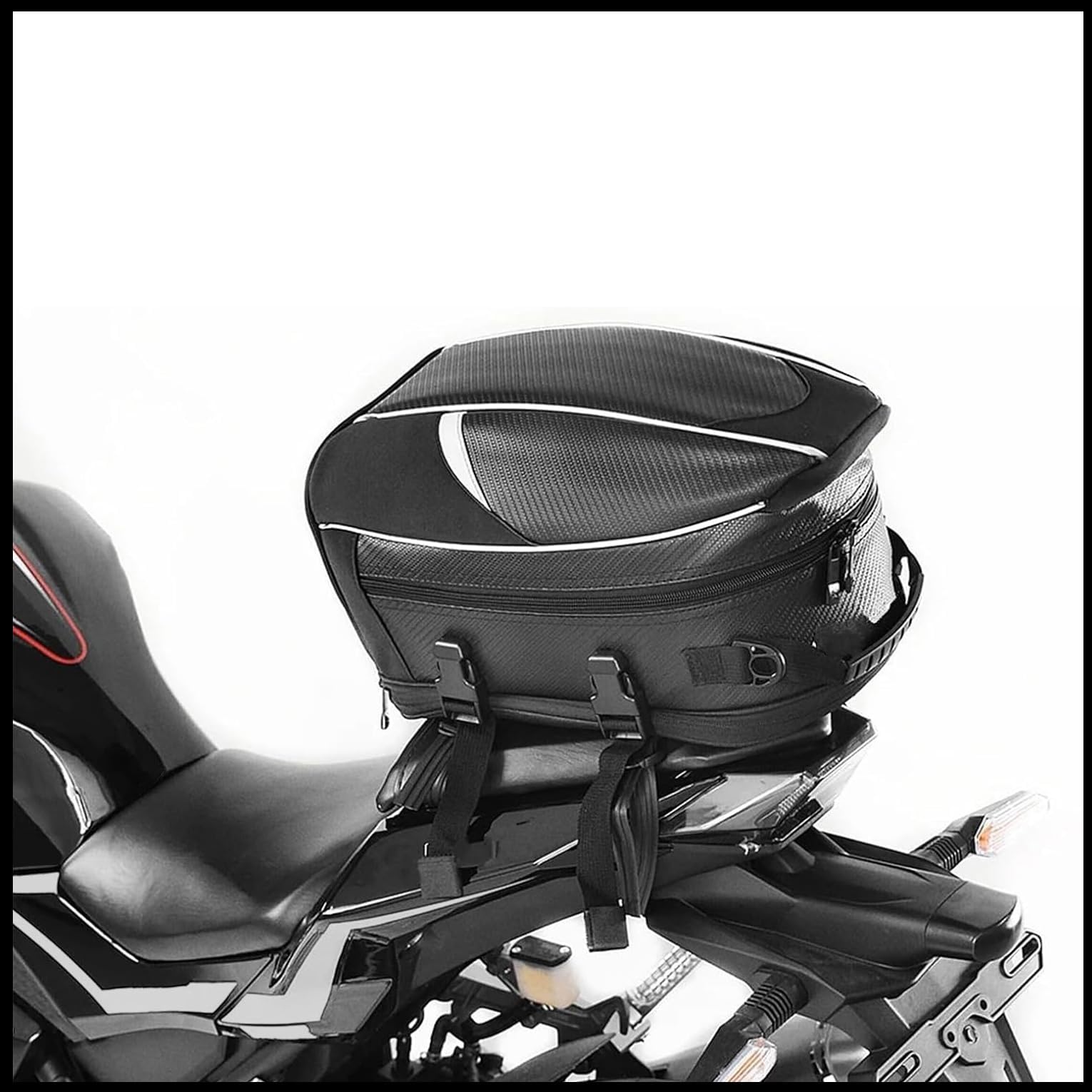 hwojjha Borsa per CD 110 Dream 2022-2023 | Sella Moto Posteriore Bagaglio Portaoggetti Chiusura Lampo Viaggio Accessorio