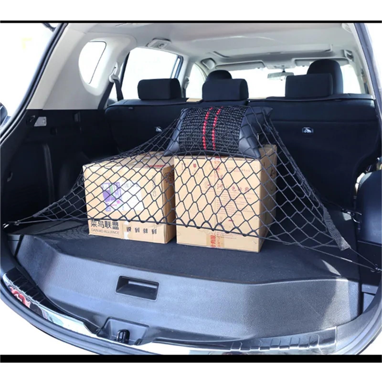 Kofferraum Netz Gepäcknetz for Auto | Universeller elastischer Gepäck-Organizer for den hinteren Kofferraum, Nylon-Mesh-Innenraum