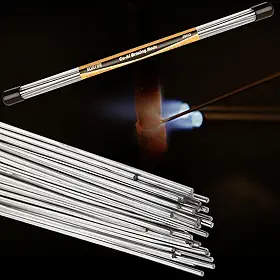 BLUEFIRE 12 varas de soldagem de liga de zinco de alumínio de baixa temperatura, haste de soldagem fácil de derreter para soldar metais, alumínio, cobre, aço inoxidável, ferro, solução DIY simples