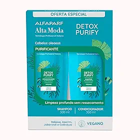 Alfaparf Alta Moda Kit Detox Purify Shampo e Bálsamo - Cabelos oleosos 300ml