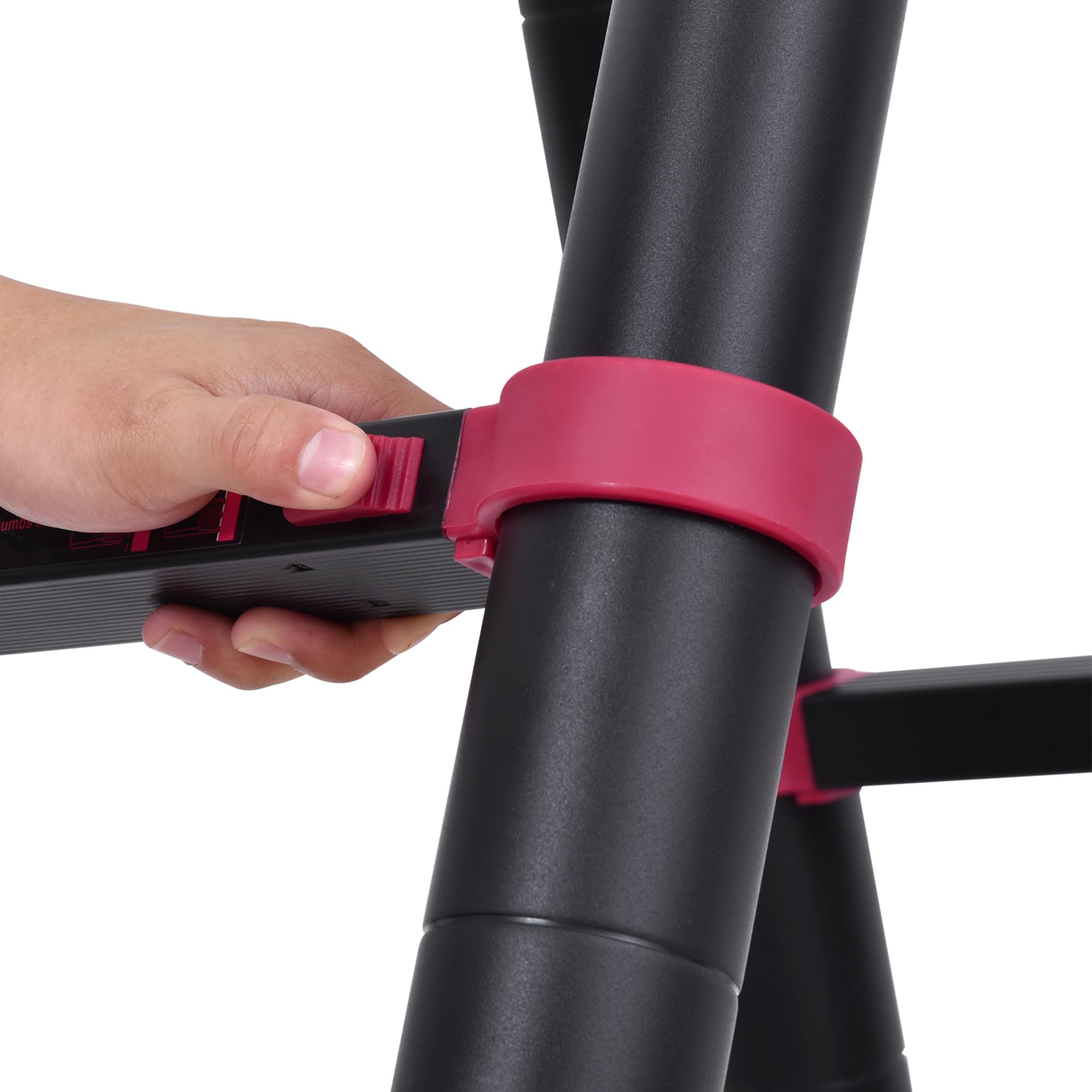 HOMCOM Escalera de Aluminio Plegable Portátil 379x67,5x11 cm Negro y Rojo | 2 Formas de Uso, Retráctil, Escalera Telescópica, 12 Escalones Antideslizantes, Carga 150 kg