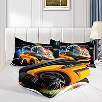 Vista 14 de Axolotl Kid Comforter Set Twin Size,Racing Car Bedding Set for Boys Girls Teen Kids Children Racing Gifts,Race Cars Quilt Bed Set with 1 Comforter 2