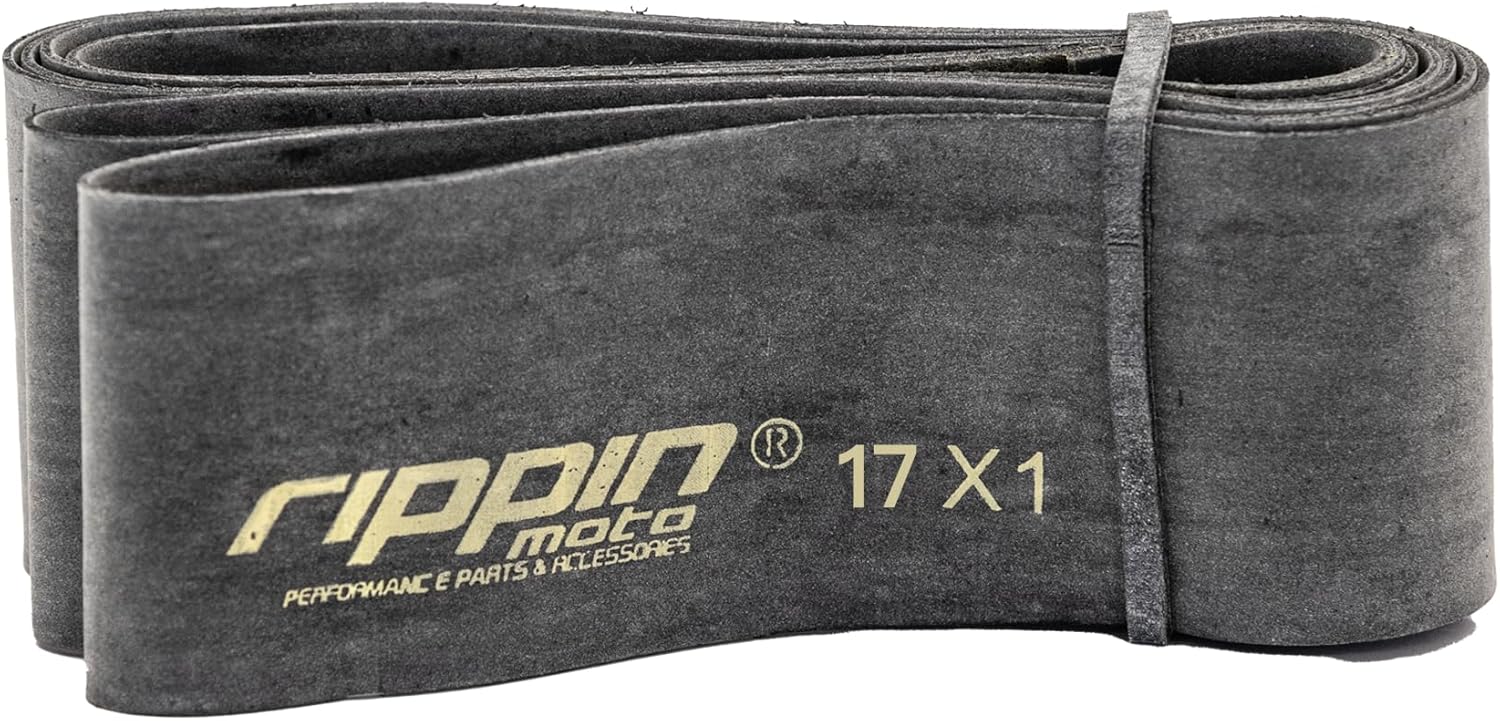 19 Inch x 1.0 Inch Motorcycle Rim Strip (19" x 1"), Durable Rubber, Tube Protection with Valve Stem Hole - Replacement for Worn or Damage Rim Strips