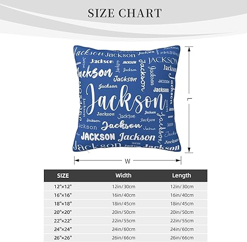Miniatura 6 de Funda de almohada personalizada con nombre, funda de almohada personalizada con nombre, funda de almohada de felpa con nombre de 16 x 16 pulgadas,