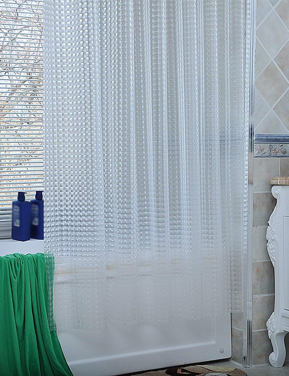 Mu Home - Cortina de ducha impermeable para baño, cortina de ducha impermeable más gruesa, cortinas de ducha transparentes (una variedad de tamaños opcionales)