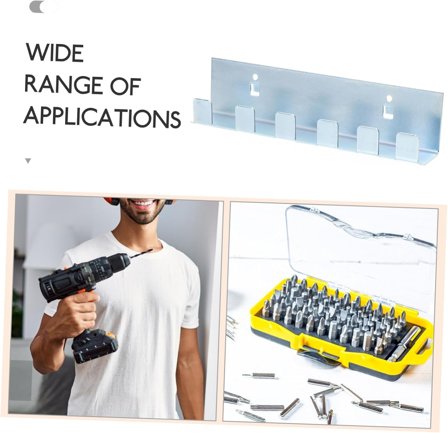 Heavy Duty Pegboard Wall Organizer Slot Socket Rack for Efficient Tool Storage Garages Homes Workshops Sheds Hanger Hooks for Neat Access