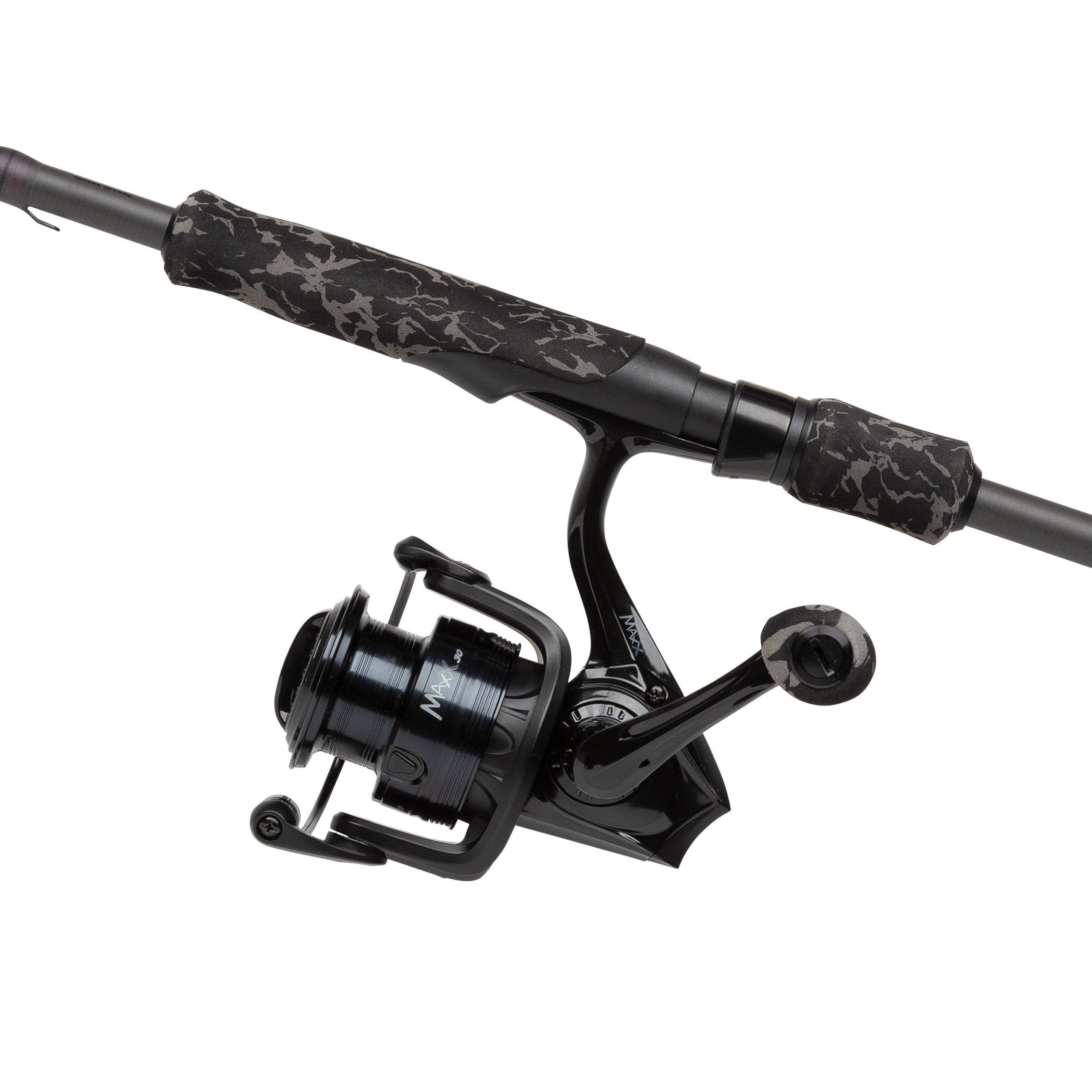 Abu Garcia Max X Black OPS Spinning Combo | Canne à pêche et Moulinet légers pour l'achigan, Le brochet et la Truite en Eau Douce | Durable | Moulinet à Tambour pour Les pêcheurs | Plusieurs Tailles