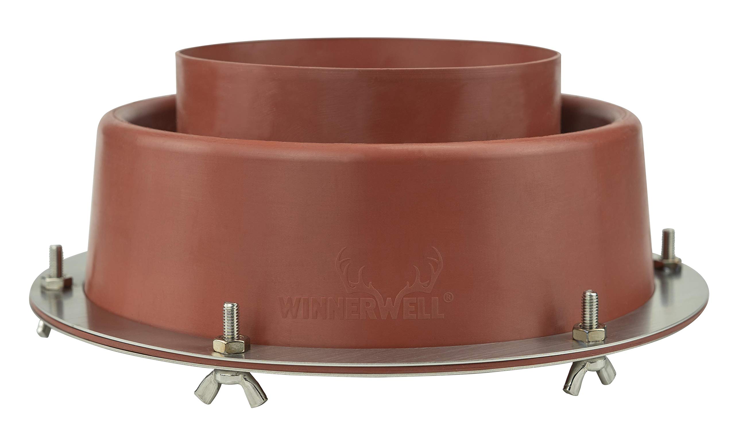 Winnerwell Flashing Kit Large, Silikon-Ofendurchführung für 3,5 Zoll Triple-Wall Heat Protector Chimney, wetterdichte Stove-Jack-Abdichtung mit Edelstahlringen, kompatibel mit SKU 910446/910507