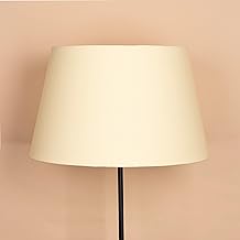 Divine Trends Cream Color Cotton Tapered Lamp Shade 16" Inches Bottom Diameter Compatible with E27, E14 & B 22 Holders (Pack of 1)
