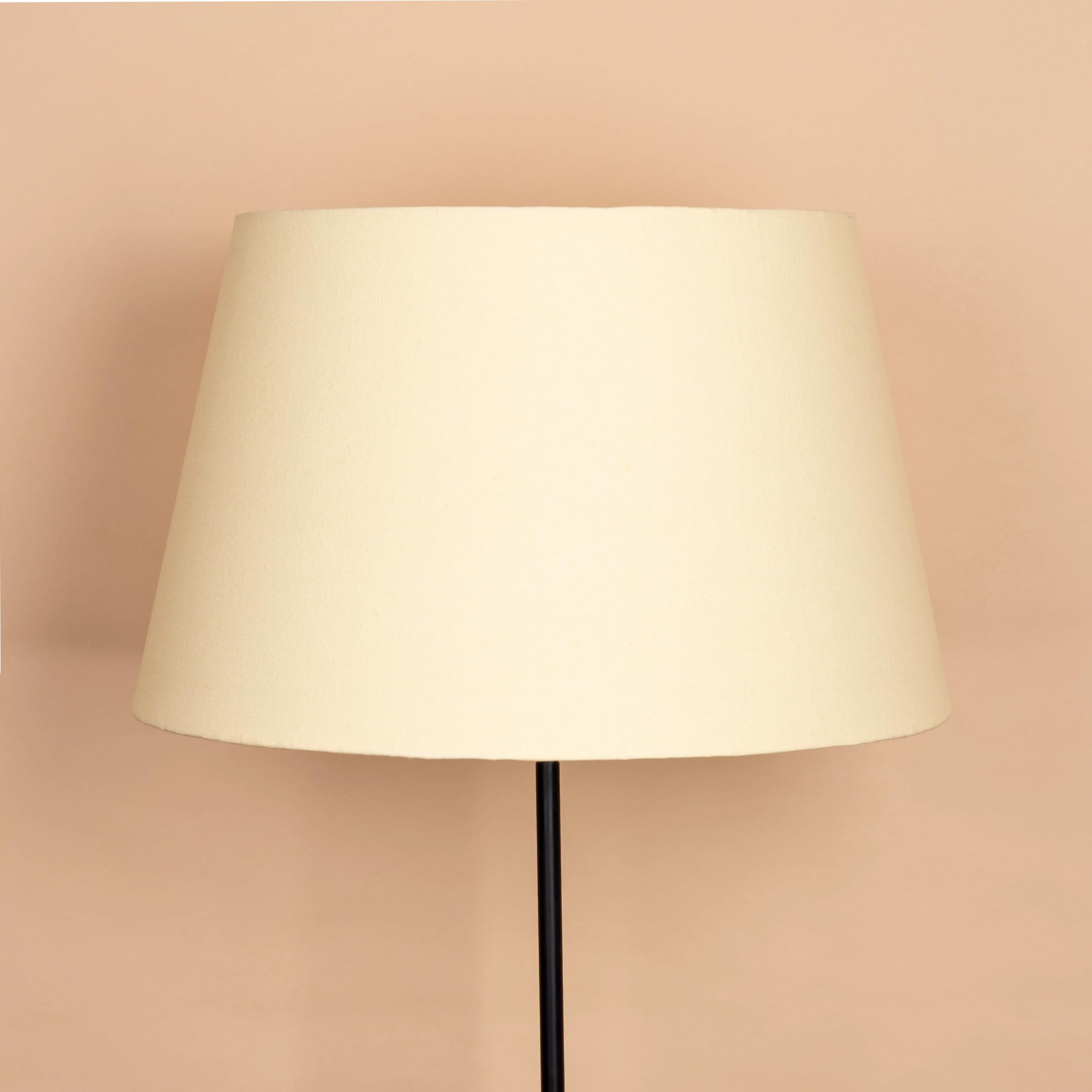 Divine Trends Cream Color Cotton Tapered Lamp Shade 16" Inches Bottom Diameter Compatible with E27, E14 & B 22 Holders (Pack of 1)