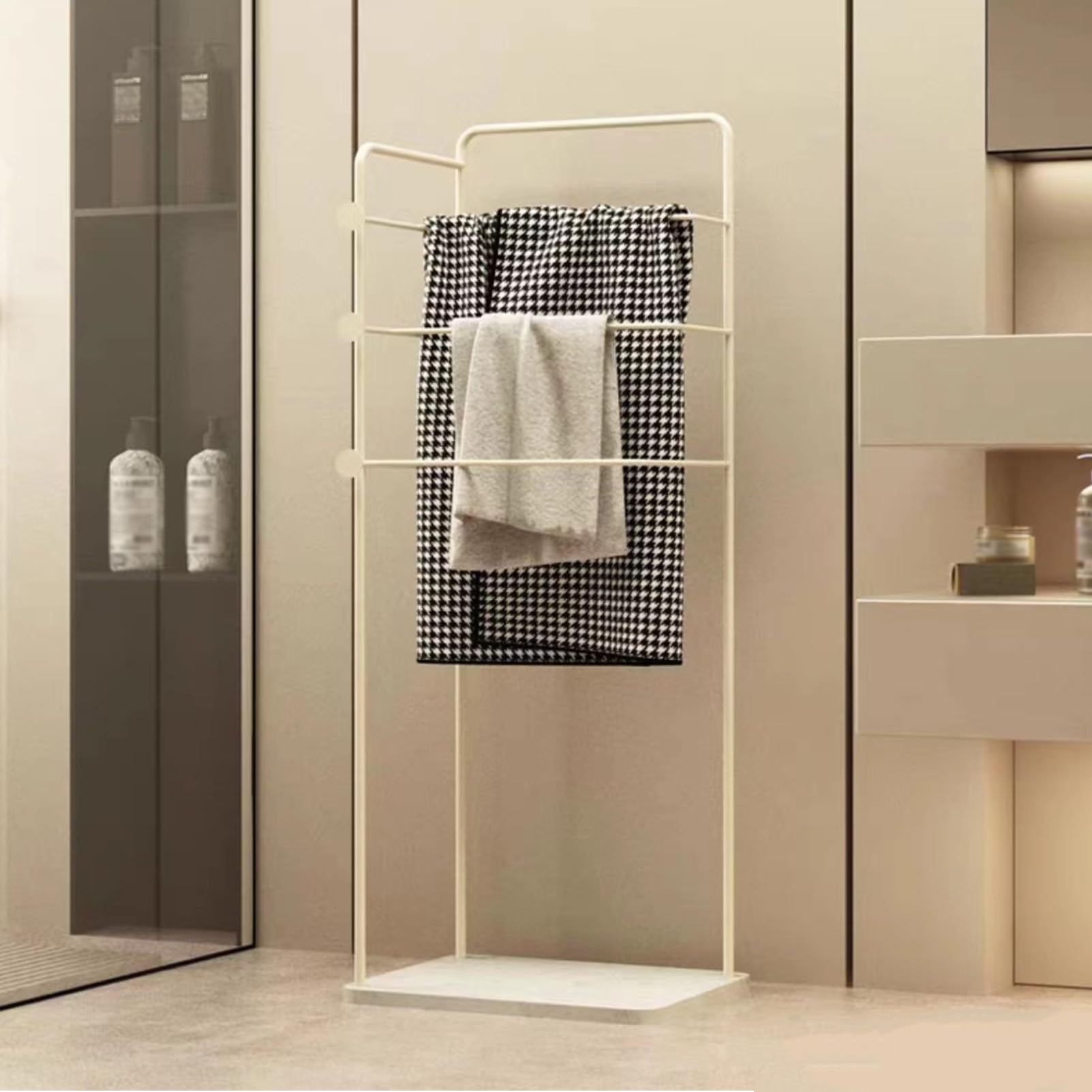 Bathroom Dirty Clothes Basket, Floor Standing Washroom Shelf, Household Dirty Clothes Basket, Metal Light Luxury Storage Shelf