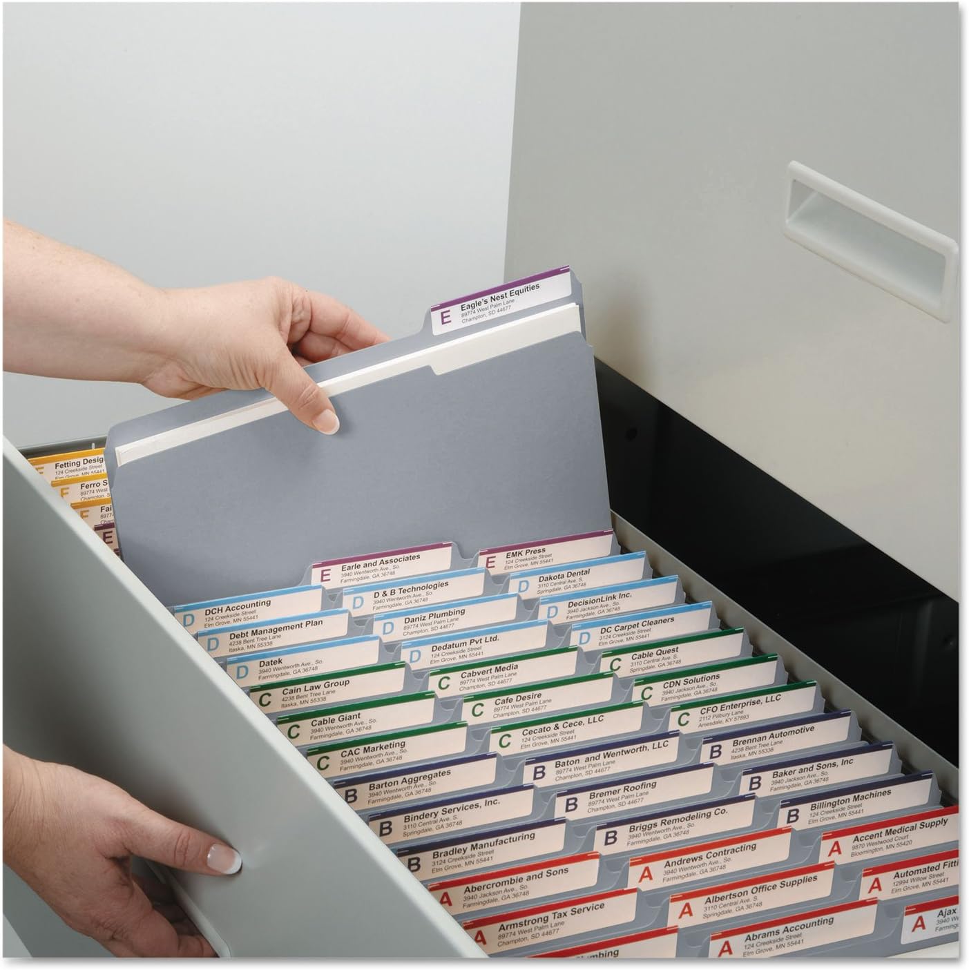 Smead File Folder, Reinforced 1/3-Cut Tab, Letter Size, Gray, 100 per Box (12334)