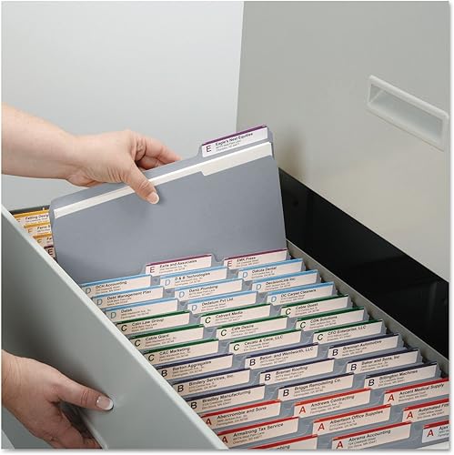 Miniatura 2 de Smead 12334 Carpetas de archivo 13 de corte reforzado con pestaña superior gris 100caja