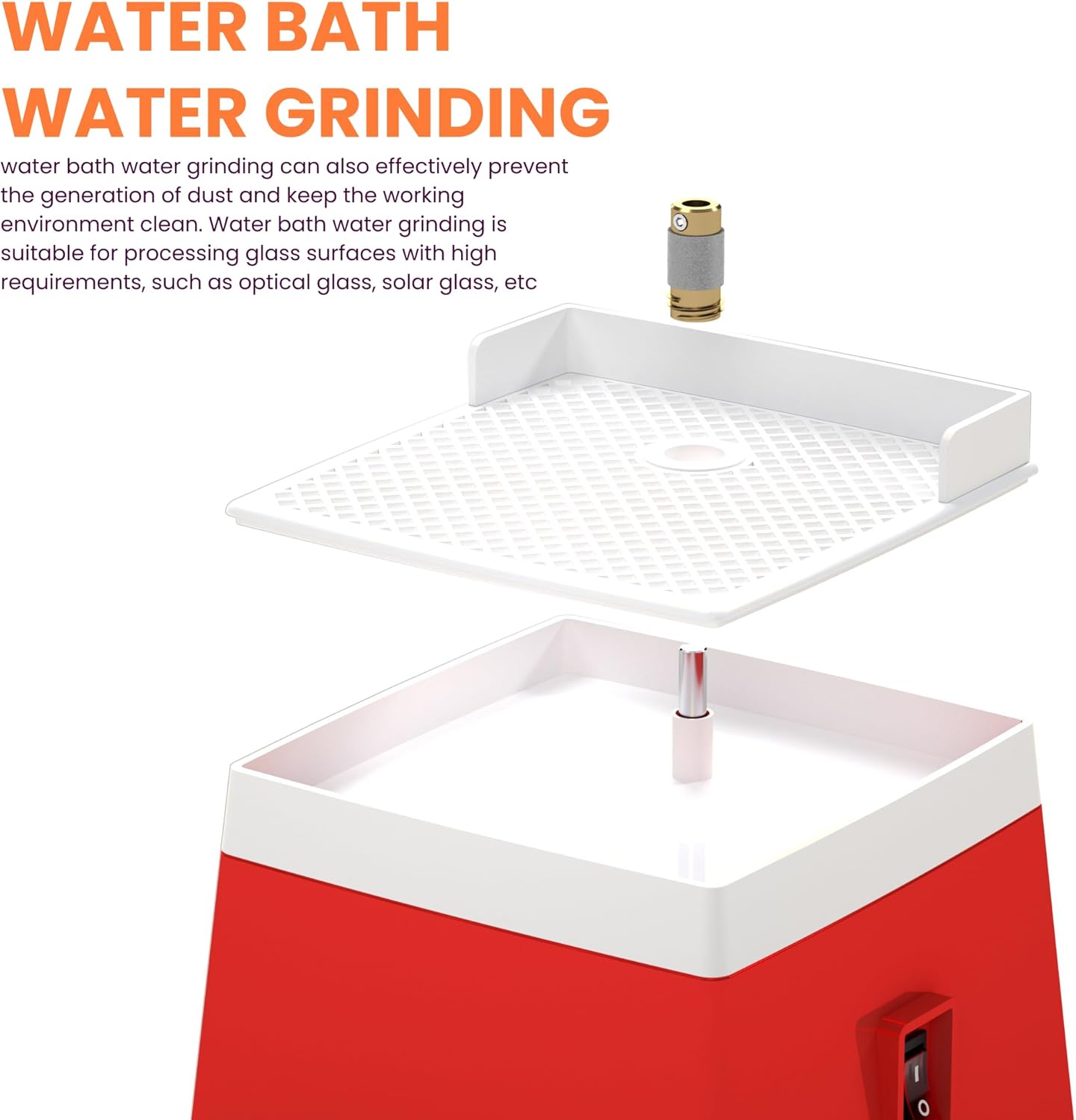 65W Stained Glass Grinder, 110V Portable Glass Art Grinding Machine with Grinder Bit