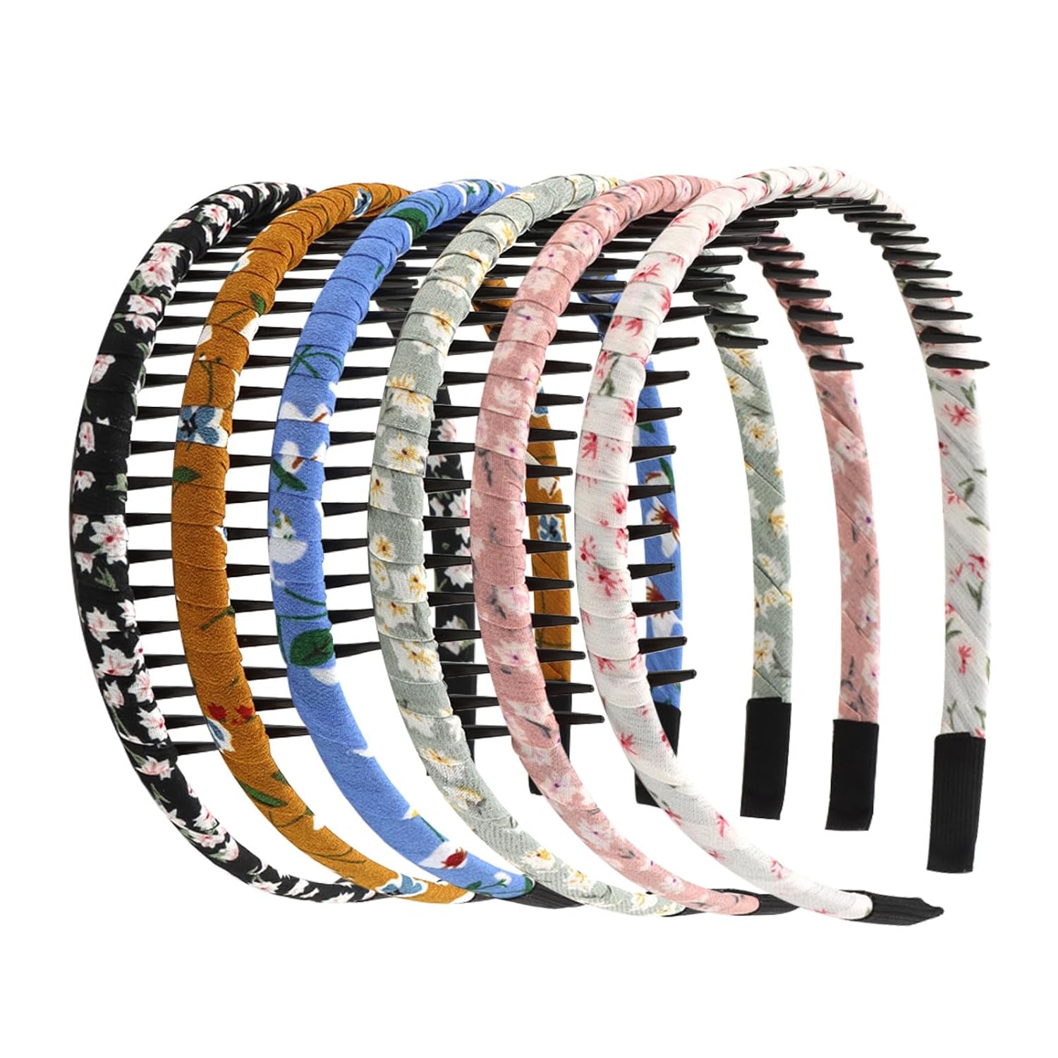 Casoty 6 Pcs Comb Headband, Headbands for Women, Headbands