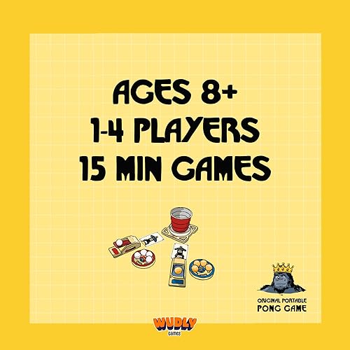 Miniatura 2 de King Pong Original Shot-Making Tabletop Game for Kids, Teens & Adults | 1-4 Players | Skill-Based Gameplay | Many Ways to Play | Competitive Friends