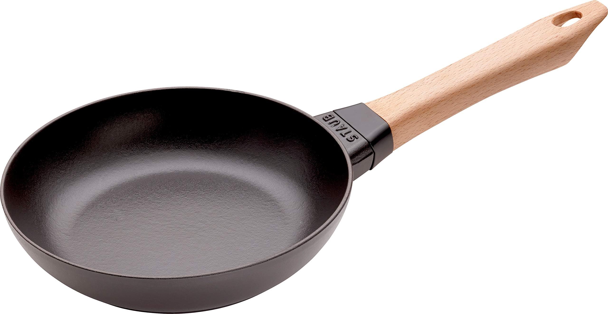 STAUBFrying Pan with Wooden Handle Diameter 20 cm,Black