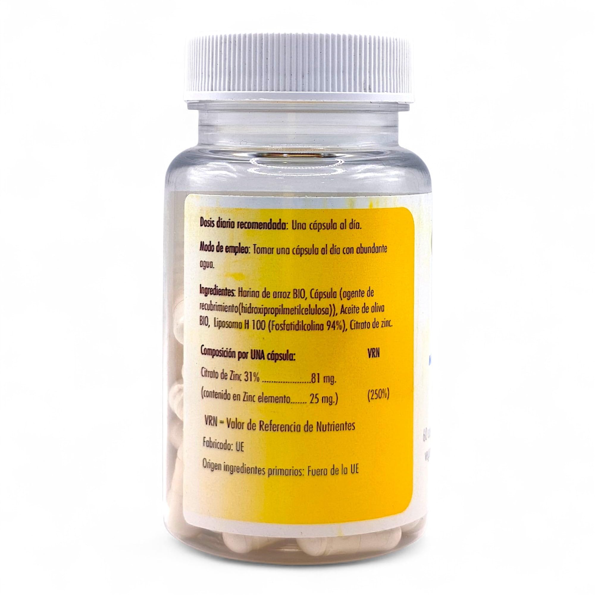 Mednat Lipo Zinc 60 Cápsulas - Con Citrato de Zinc 25mg - Suplemento Liposomal - Apoyo al Sistema Inmune