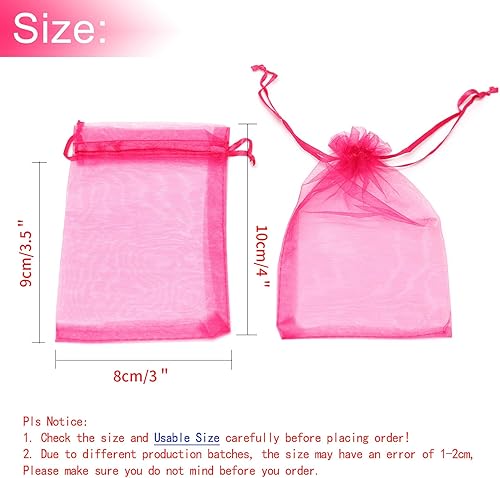 Miniatura 171 de Dealglad 100pcs Drawstring Organza bolsas de joyería caramelo para fiestas, casamientos, regalos Negro