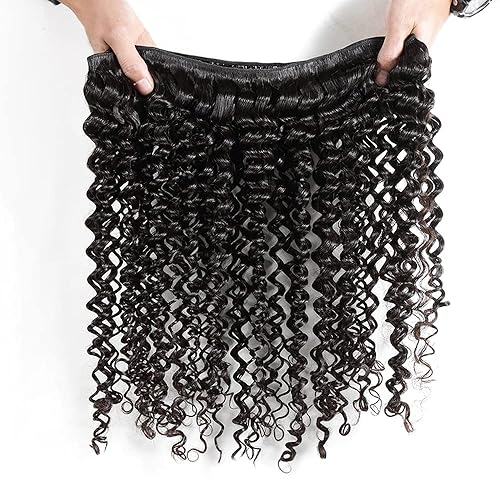 Miniatura 5 de Extensiones de cabello humano brasileño rizado, grado 8A, virgen, Remy, 3 paquetes de 24, 26, 28 pulgadas, extensiones de cabello humano rizado con