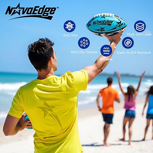 Miniatura 3 de Hydro Water Football - 9.25-Inch Mesh Outer with Rubber Bladder  for All Ages - Pool, Lake, Beach Play  Textured Grip with Real Laces  Includes Pump