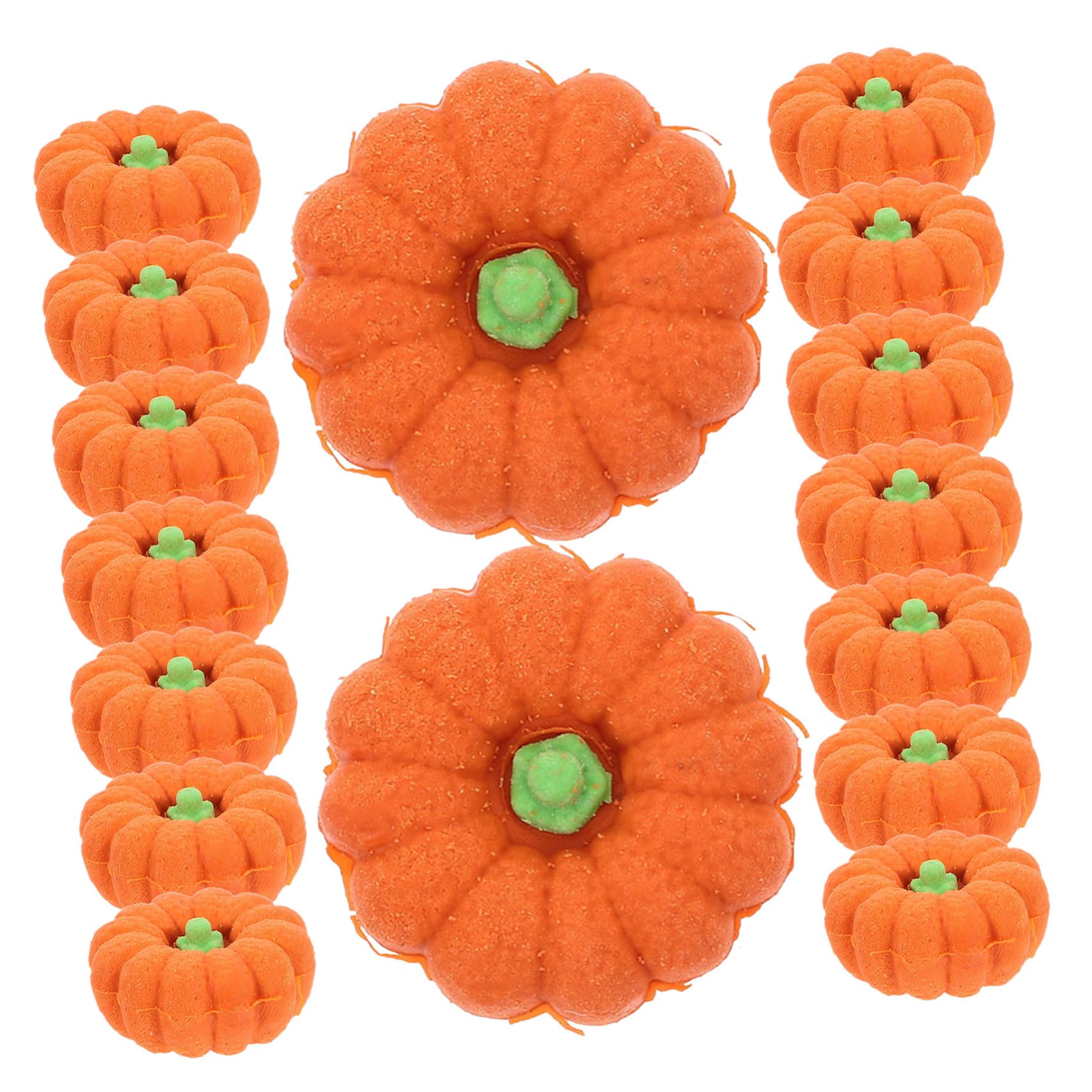 WOONEKY 80 Stück 3d-kürbis Radiergummi Kleiner Orange Radierer für Herbst Halloween Klassenzimmer Belohnung für Schüler
