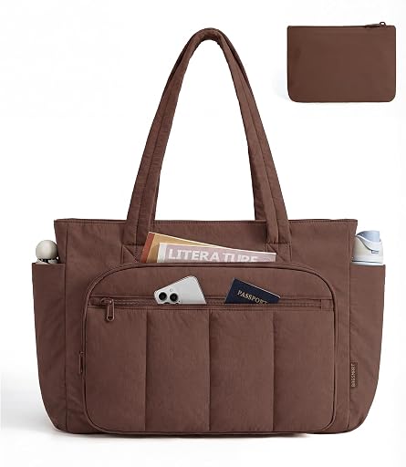 BAGSMART Tote Bag for Women, 2 Set Work Tote Bag with Zipper
