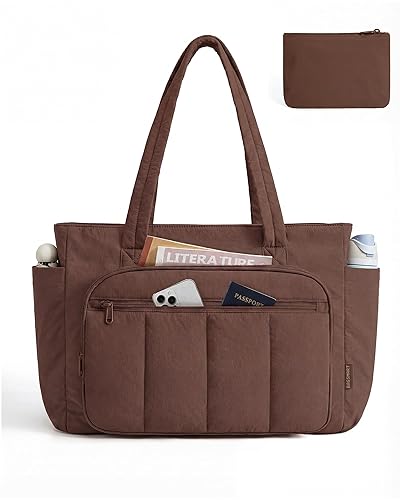 BAGSMART Tote Bag for Women, 2 Set Puffer Tote Bag