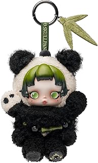 SKULLPANDA Lazy Panda Plush Doll Pendant 5.31 inches Height, Toys for Modern Home Decor, Collectible Toy Set for Desk Accessories, 1PC