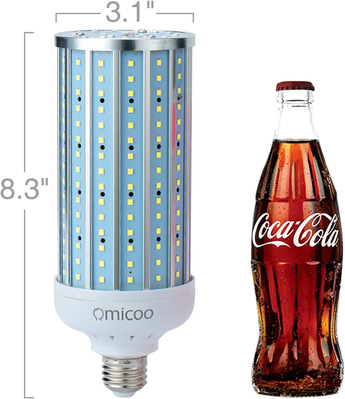 Fuxury Omicoo 50W LED Corn Light Bulb, 500W Equivalent and 5000 high Lumen led Bulb 240 LED Beads Super Bright Daylight White E26/A19 Base (2 Pack