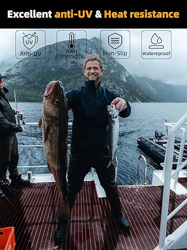 Miniatura 4 de FOCEAN Boat Flooring EVA Foam Boat Decking Self-Adhesive Non-Slip Marine Carpet for Jon Bass Pontoon Boats Motorboat RV Yacht Kayak Surfboard