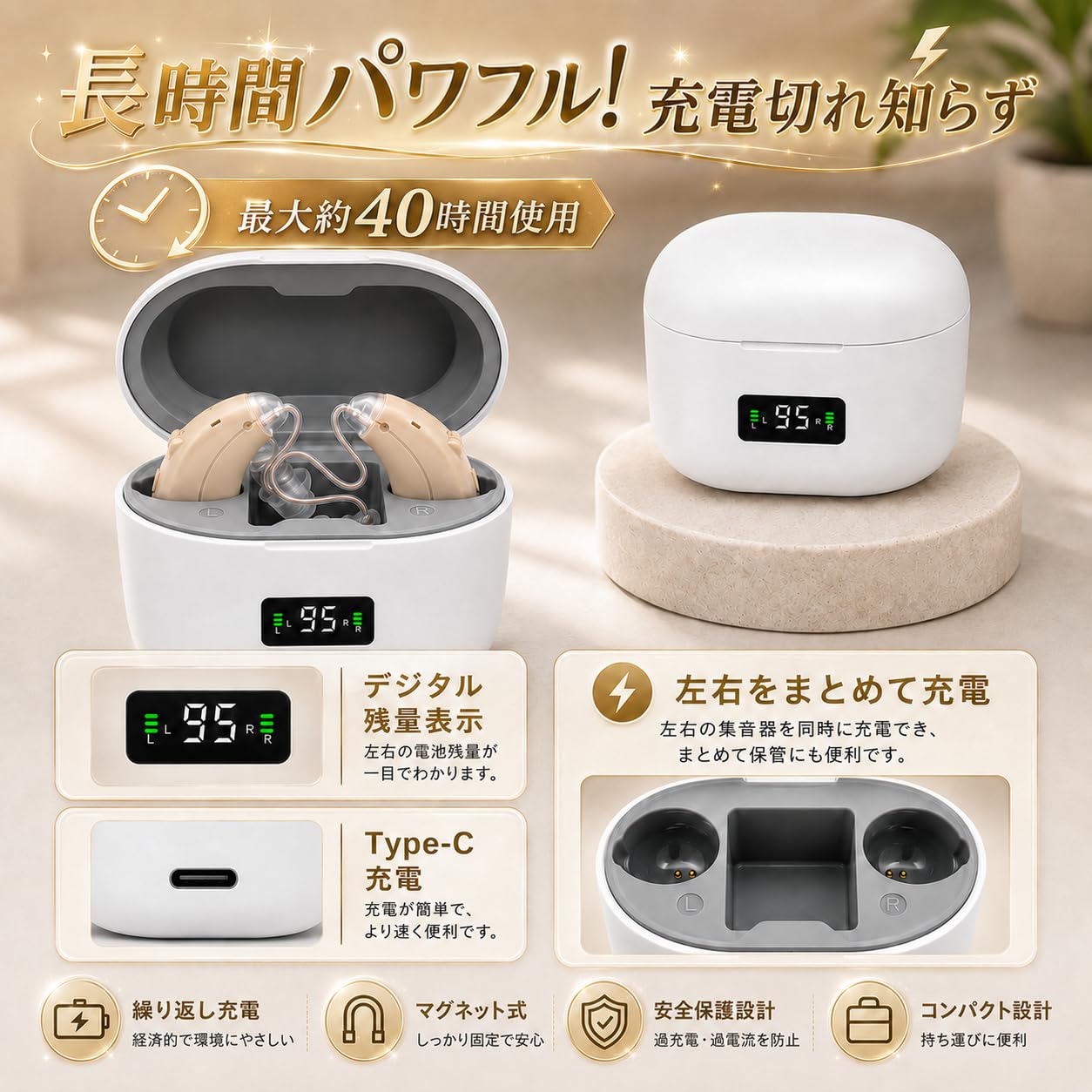 集音器 充電式 3モード切替 軽量ノイズ低減ワンタッチ操作 Type-C急速充電 Amazon.co.jp: 集音器 充電式 AI音声処理 3モード切替 Type-C急速充電