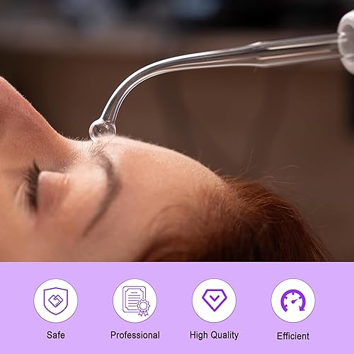 Miniatura 6 de Electrodo Wand Tubo de vidrio Piezas de repuesto de mano para instrumentos de alta frecuencia Elitzia ETJX006AS (punta violeta)